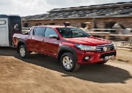 Toyota Hilux mit Pferdeanhänger